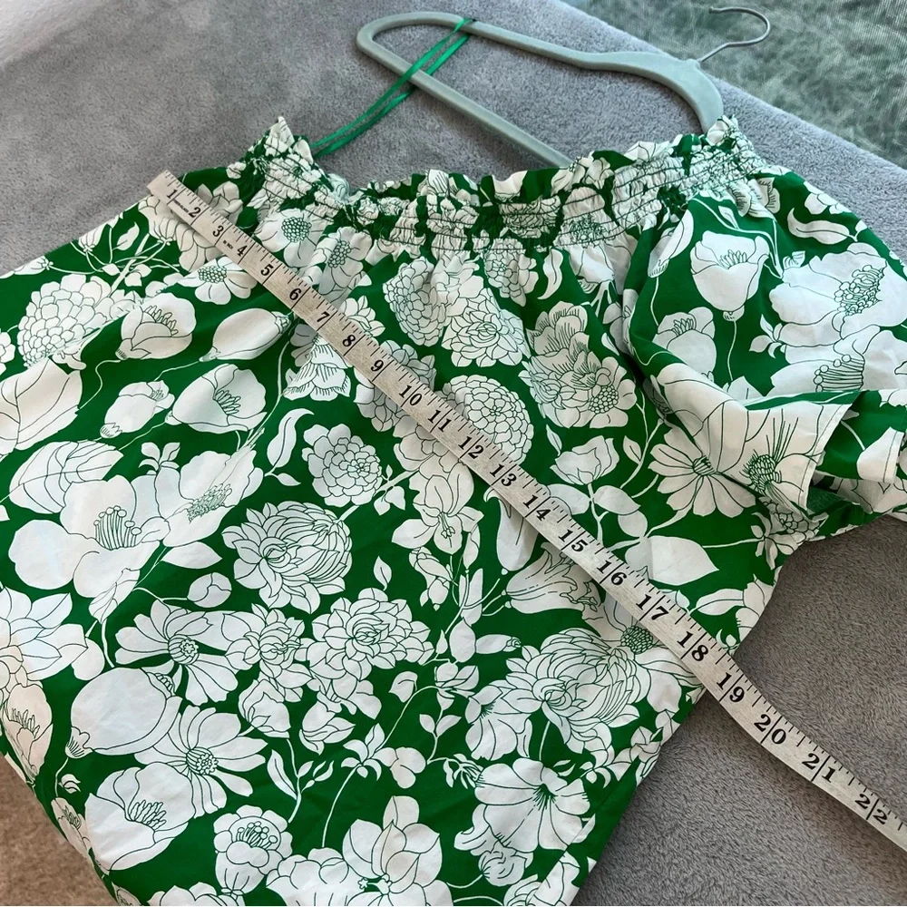 J. Crew Smocked one-shoulder top in Kelly floral size‎ Small